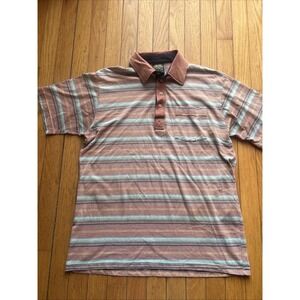 VTG 80s/90s Men Chip Beck Collection striped short sleeve polo shirt, Large